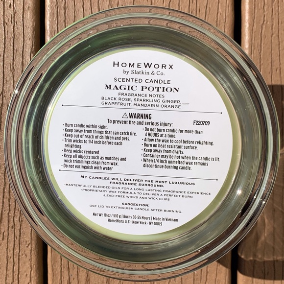 🆕MAGIC POTION HARRY SLATKIN HOMEWORX 4 WICK 18oz CANDLE NWTS! - Picture 3 of 5